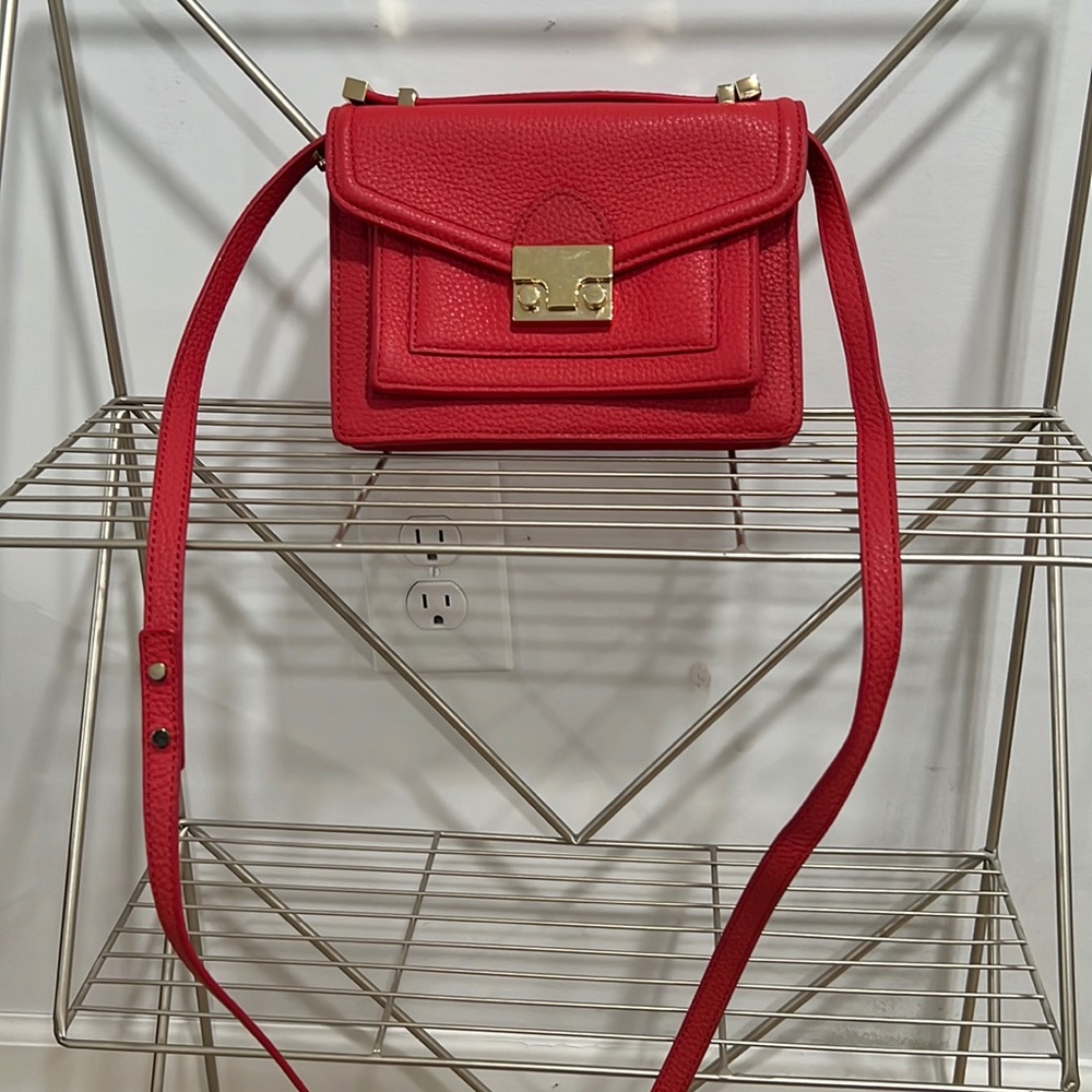 Mini rider Loeffler Randall red crossbody